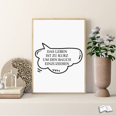 Das Leben ist zu kurz – Digitales Plotter- und Sublimationsmotiv als PNG & SVG