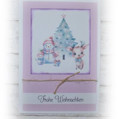 Weihnachts-Karte, Grußkarte zu Weihnachten, Weihnachtszeit, Handmade