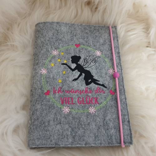 Notizbuch Tagebuch Fee Kreis Glück Blümchen W195