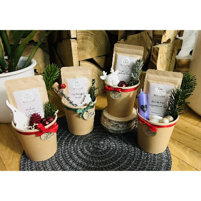 Geschenkset Wunscherfüller Geldgeschenk Becher Kakao Spruch lustig Kerze Kerzenhalter Geschenk Weinachten Winter Wichtel