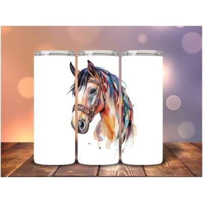 Pferdekopf Boho Style PNG Datei für wrap Tumbler 20OZ Skinny  Download