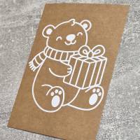 Plotterdatei „Eisbär mit Geschenk“ – SVG, DXF, PNG, PDF für kreative Weihnachtsprojekte Bild 4