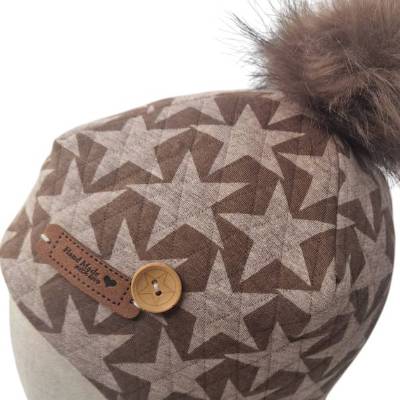 Bommel - Mütze mit Dreieckstuch