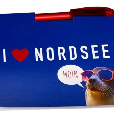 NOTIZHEFT. ZAUBER SCHREIBSET MIT KUGELSCHREIBER UND QR CODE MIT 5 BILDER VON DER NORDSEE