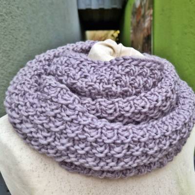 Dicker voluminöser Loop , reine Schurwolle***hellgrau***unisex