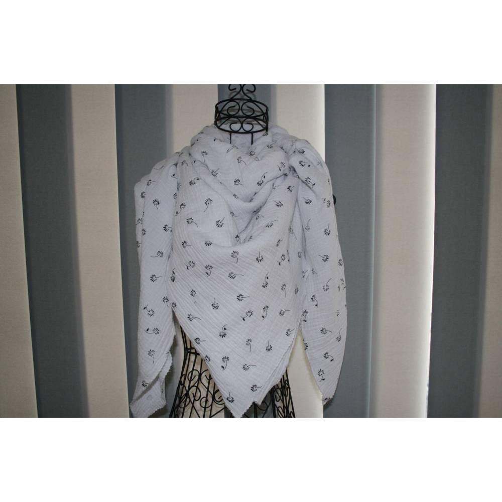 XXL Musselin Tuch Musselintuch Halstuch Schal Damen Pusteblume