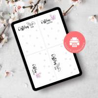 Karten für Geschenktüten PDF Datei A4 
