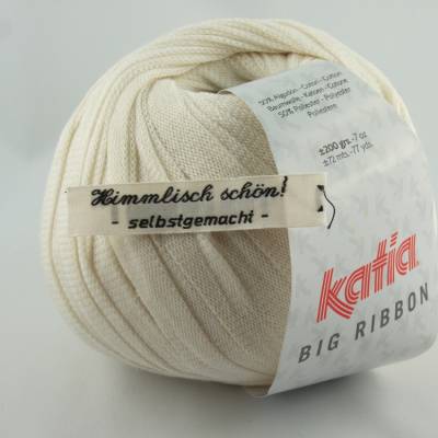 Katia Big Ribbon: flaches einfarbiges Bändchengarn optimal für Taschen und Homedeko