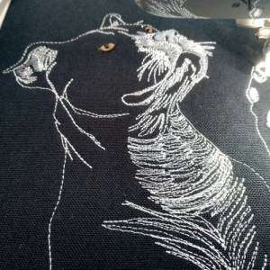 Maschinen Stickdatei - Boxer Konturen Lichteffekt 12-14*18 cm Bild 4