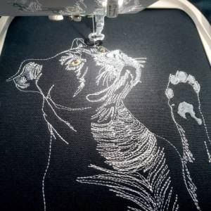 Maschinen Stickdatei - Boxer Konturen Lichteffekt 12-14*18 cm Bild 5