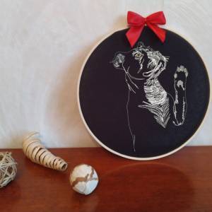 Maschinen Stickdatei - Boxer Konturen Lichteffekt 12-14*18 cm Bild 7