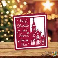 Plotter / 3D-Druck / Laser - Kirche Grußkartenaufleger Bild 1