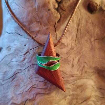 Jatobaholz Anhänger, Ringhalter. Unikat, natürliches Material