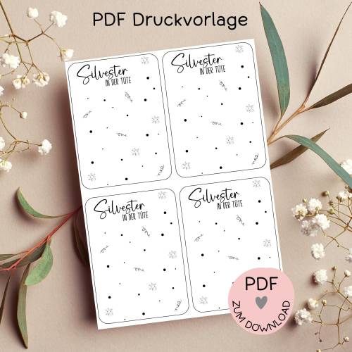 Digitale Datei, PDF-Druckvorlage Karten 