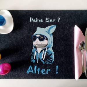 Maschinen Stickdatei - Osterhase cool Color Lichteffekt  15-16*26cm, JEF 20*17cm Bild 6