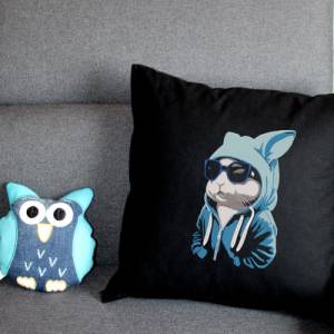 Maschinen Stickdatei - Osterhase cool Color Lichteffekt  15-16*26cm, JEF 20*17cm Bild 7