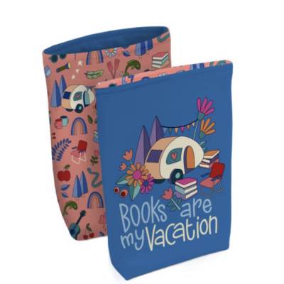 Tolle Buchtasche Wendbar Softshell Bücherschutz Freunde Booklover Camper