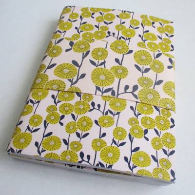 2 Notizhefte Gartenträumer, mit stilisierten Sonnenblumen, DIN A5 innen blanko, Softcover