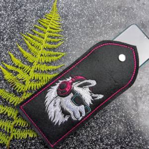 Maschinen Stickdatei - Lama cool Color Lichteffekt 12-14*18cm Bild 6