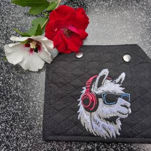 Maschinen Stickdatei - Lama cool Color Lichteffekt 12-14*18cm Bild 8