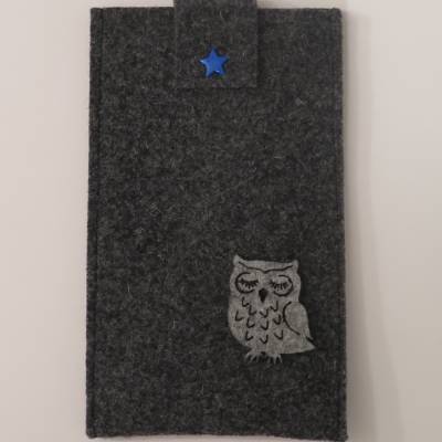 Smartphonehülle aus Filz mit Eule