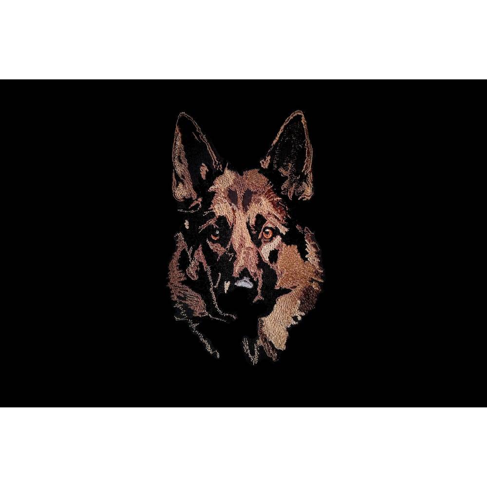 Maschinen Stickdatei - Schäferhund Konturen Lichteffekt Bild 1