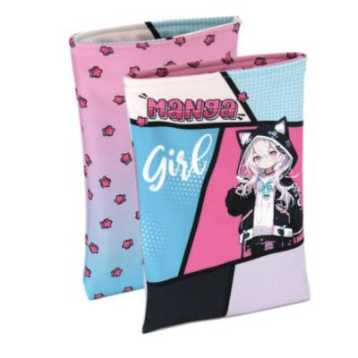 Tolle Buchtasche Wendbar Softshell Bücherschutz Booklover Manga Comic