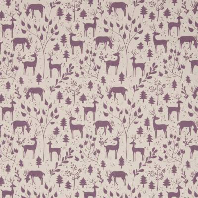 Swafing Jersey Stoff natur Flieder Rehe Baumwolle Jersey 50cm x 150cm Öko Tex 100
