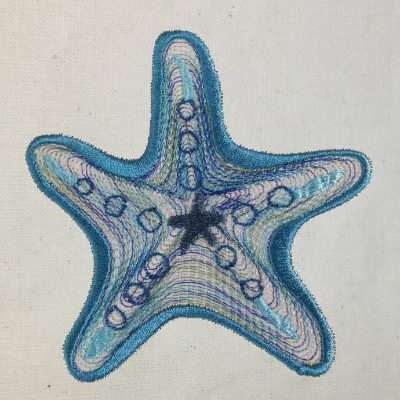 Maschinen Stickdatei - Seestern Relief 10*10cm