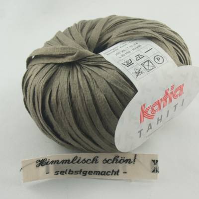 Katia Tahiti: sommerliches Bändchengarn aus 100% mercerisierter Baumwolle in braun, Farbe 6