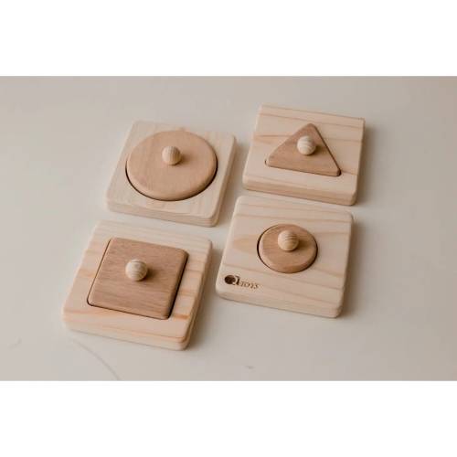 1 Form Puzzle 4er Set Geburtstagsgeschenk Taufgeschenk Babyparty | Montessori | Geschenk