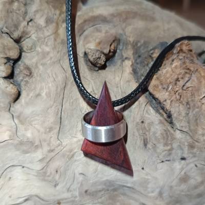 Jatobaholz Anhänger, Ringhalter. Unikat, natürliches Material