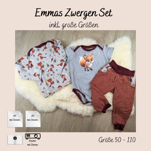 Emmas Zwergenset Größe 50 – 110