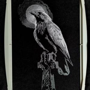 Maschinen Stickdatei - Rabe Lichteffekt 12-14*18cm Bild 3