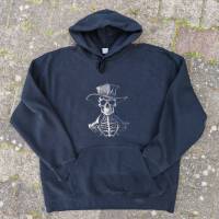 Maschinen Stickdatei - Skelett mit Hut Lichteffekt 12-14x18cm Bild 4