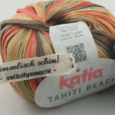 Katia Tahiti Beach: sommerliches Bändchengarn aus 100% mercerisierter Baumwolle in herbstlichen Tönen, Farbe 303
