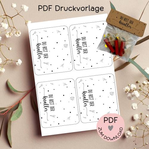 Digitale Datei, PDF-Druckvorlage Tütenklappe 