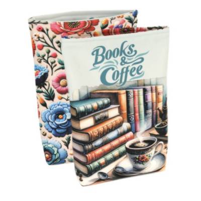 Tolle Buchtasche Wendbar Softshell Bücherschutz Blumendesign Booklover