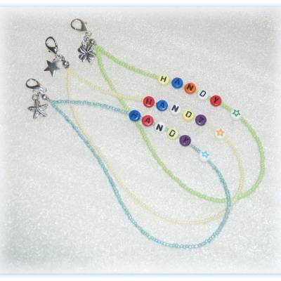 Handykette Mit Perlen - 2 Stück Elegante Handgelenksbänder Für Smartphones