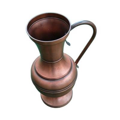 Vintage Kupfervase mit Henkel – Große Dekovase für Sträucher, ca. 1980, gepflegt