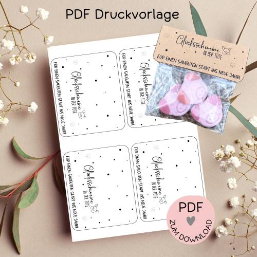 Digitale Datei, PDF Druckvorlage Tütenklappe 
