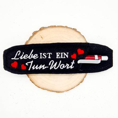 Stickdatei Kugelschreiber Etui Liebe ITH