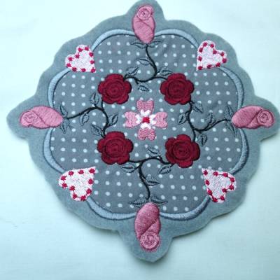 Stick-Applikation Rosen