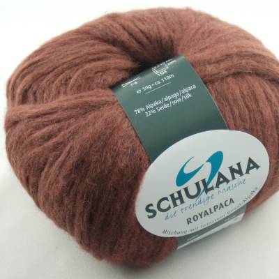 Schulana Royalpaca: Flauschige braune Luxuswolle aus Royal-Alpaka & Seide