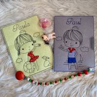 Stickdatei Maritim Junge und Mädchen Einzelmotive Set 916 Bild 1