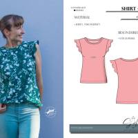 Carly Shirt Schnittmuster – Sportlicher Chic in den Größen 32-50 | Mit trendigen Flügelärmeln für einen modernen Look Bild 1