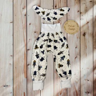 Pumphose/ Gr.98-104/ Halstuch/ Rakete