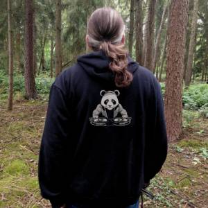 Maschinen Stickdatei - Panda DJ Lichteffekt 12-14*18cm Bild 7