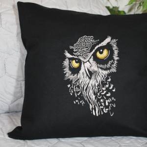 Maschinen Stickdatei - Eule Gesicht Lichteffekt 12-14x18cm Bild 5