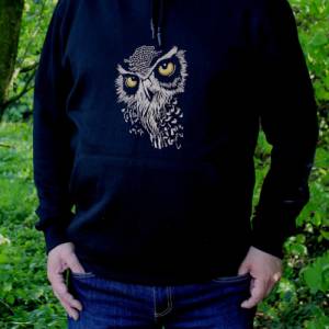 Maschinen Stickdatei - Eule Gesicht Lichteffekt 12-14x18cm Bild 6